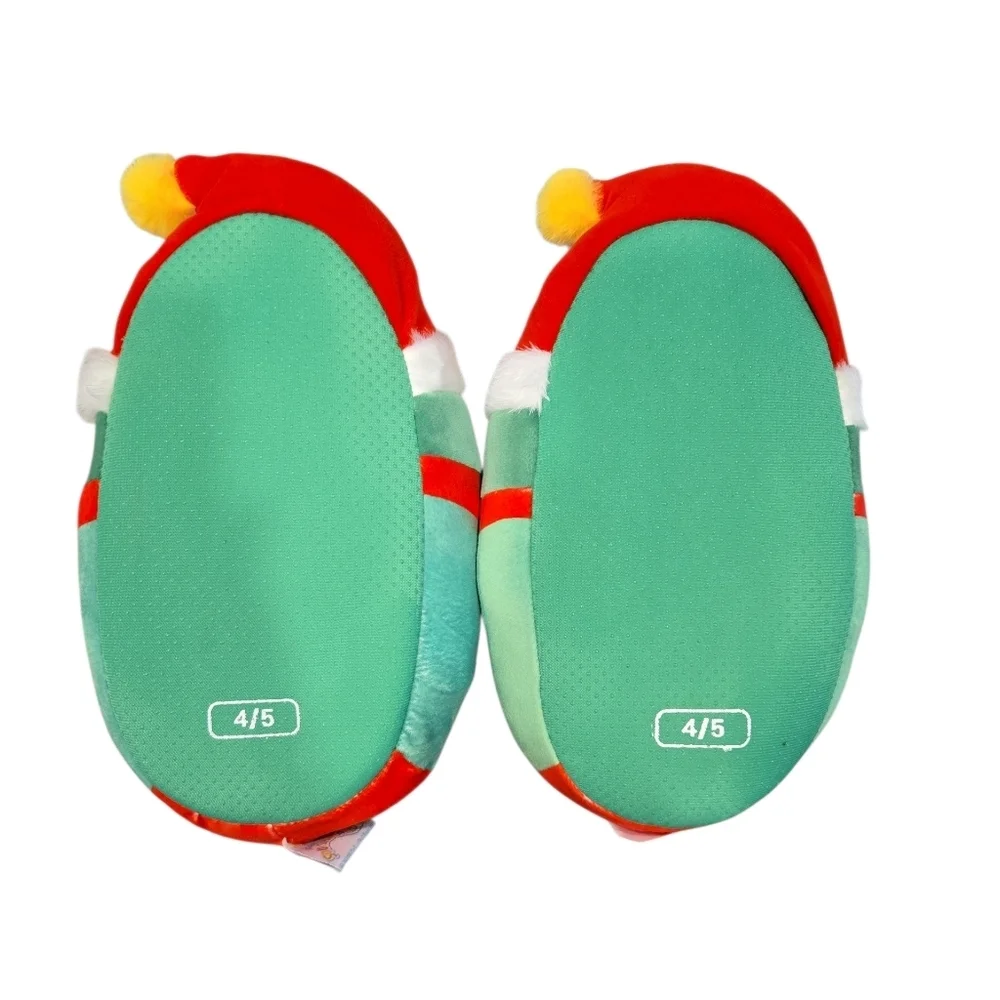 SQUISHMALLOW AVERY THE ELF DUCK CHRISTMAS SLIPPERS. SIZE 4-5. UNISEX.